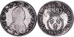 World Coins - France, Louis XV, Ecu Vertugadin, 1717, Montpellier, reformed, Silver