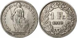 World Coins - Coin, Switzerland, Franc, 1910, Bern, , Silver, KM:24