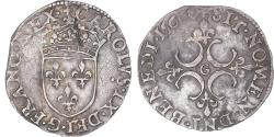 World Coins - Coin, France, Charles IX, Sol Parisis, 1566, Poitiers, , Billon