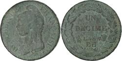 World Coins - France, Decime, Dupré, AN 7, Strasbourg, Copper, , Gadoury:187, KM:644
