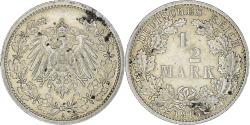 World Coins - Coin, GERMANY - EMPIRE, 1/2 Mark, 1915, Berlin, , Silver, KM:17