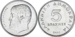 World Coins - Greece, 5 Drachmes, 2000