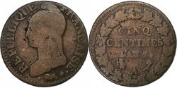 World Coins - France, 5 Centimes, Dupré, AN 5, Paris, Copper, , Gadoury:126, KM:640