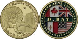 World Coins - France, Medal, Sainte Mère l'Église, D Day, Steel, Colourized,