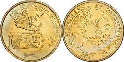 World Coins - France, Medal, Mémorial de Caen, Plantu, 2011, Copper-nickel Aluminium,