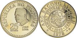 World Coins - Coin, Philippines, 25 Sentimos, 1978, Franklin Mint, Proof,