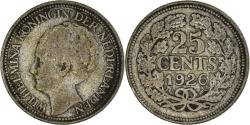 World Coins - Coin, Netherlands, Wilhelmina I, 25 Cents, 1926, , Silver, KM:164