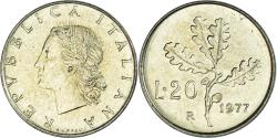 World Coins - Coin, Italy, 20 Lire, 1977, Rome, , Aluminum-Bronze, KM:97.2