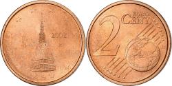 World Coins - Italy, 2 Euro Cent, 2002, Rome, Copper Plated Steel, , KM:211
