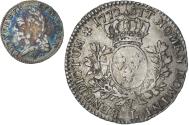 World Coins - France, Louis XV, 1/5 Écu à la vieille tête, 1772, Bayonne,