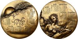 World Coins - France, Medal, Calendar 1998, 1998, MDP, Bronze, Mayot,