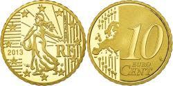 World Coins - France, 10 Euro Cent, 2013, Proof, , Brass, KM:1410