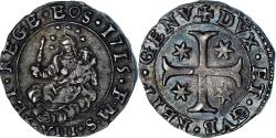 World Coins - Italy, Republic of Genoa, Denario de 8 soldi, 1715, Genoa, , Silver