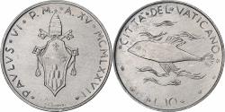 World Coins - Vatican, Paul VI, 10 Lire, 1977 / Anno XV, Rome, Aluminum, , KM:119
