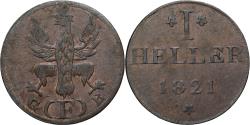 World Coins - Coin, German States, FRANKFURT AM MAIN, Heller, 1821, Frankfurt,