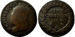 World Coins - Coin, France, Dupré, 5 Centimes, 1800, Geneva, , Bronze, Gadoury:126a