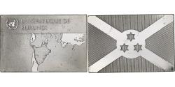 World Coins - France, Medal, United Nations Flags, Burundi, Silver,