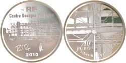 World Coins - France, Monnaie de Paris, 10 Euro, Centre Pompidou, 2010, Paris, Proof