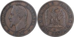 World Coins - France, Napoleon III, 5 Centimes, 1864, Paris, Bronze, , Gadoury:155