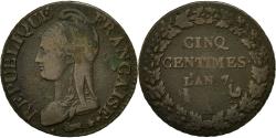 World Coins - Coin, France, Dupré, 5 Centimes, AN 7, Paris, , Bronze, KM:640.1