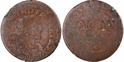 World Coins - France, Louis XIII, Double Tournois, 1639, Copper,