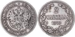 World Coins - Coin, Finland, Alexander II, 2 Markkaa, 1870, Helsinki, , Silver