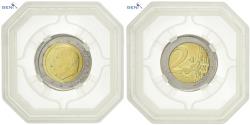 World Coins - Belgium, 2 Euro, 2000, Fautée - Frappe décentrée, graded, GENI, NC99