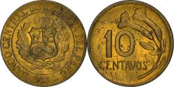World Coins - Coin, Peru, 10 Centavos, 1970, Lima, , Brass, KM:245.2