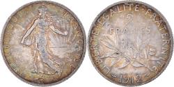 World Coins - Coin, France, Semeuse, 2 Francs, 1912, Paris, , Silver, KM:845.1