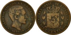 World Coins - Coin, Spain, Alfonso XII, 10 Centimos, 1879, , Bronze, KM:675