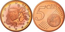 World Coins - France, 5 Euro Cent, 2008, Proof / BE, , Copper Plated Steel, KM:1284