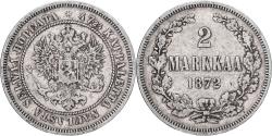World Coins - Coin, Finland, Alexander II, 2 Markkaa, 1872, Helsinki, , Silver