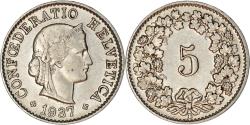 World Coins - Coin, Switzerland, 5 Rappen, 1937, Bern, , Nickel, KM:26b