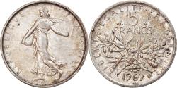 World Coins - Coin, France, Semeuse, 5 Francs, 1967, Paris, , Silver, KM:926