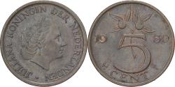 World Coins - Netherlands, Juliana, 5 Cents, 1980, Bronze, , KM:181