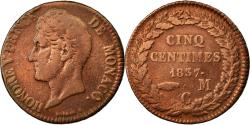 World Coins - Coin, Monaco, Honore V, 5 Centimes, Cinq, 1837, Monaco, , Cast Brass