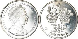World Coins - Coin, Falkland Islands, Elizabeth II, Crown, 2011, Pobjoy Mint,