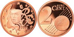 World Coins - France, 2 Euro Cent, 2010, Paris, Proof, , Copper Plated Steel