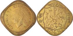 World Coins - Coin, India, 1/2 Anna, 1943