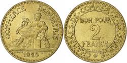 World Coins - France, 2 Francs, Chambre de commerce, 1923, Paris, Cupro-Aluminium,