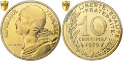 World Coins - France, 10 Centimes, Marianne, 1979, Paris, Aluminum-Bronze, PCGS,