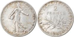 World Coins - Coin, France, Semeuse, 2 Francs, 1905, Paris, , Silver, KM:845.1