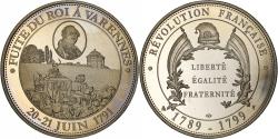 World Coins - France, Medal, Révolution Française, Fuite du Roi à Varennes, Copper-nickel