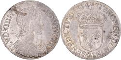 World Coins - Coin, France, Louis XIV, 1/2 Écu à la mèche longue, 1/2 Ecu, 1654, Rennes