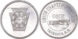 World Coins - Canada, Token, Masonic, Yarmouth, Union Chapter N°7, Chapter Penny,