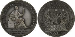 World Coins - France, Token, Chambre au Tribunal de Commerce, Nantes, Silver, Flan mat