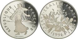World Coins - Coin, France, Semeuse, 5 Francs, 1996, Paris, Proof / BE, , Nickel Clad