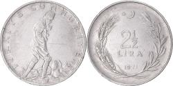 World Coins - Coin, Turkey, 2-1/2 Lira, 1971, , Stainless Steel, KM:893.2