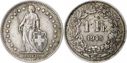 World Coins - Coin, Switzerland, Franc, 1945, Bern, , Silver, KM:24