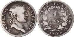 World Coins - Coin, France, Napoléon I, Franc, 1809, Bayonne, , Silver, KM:692.9